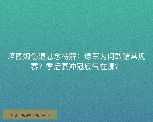 塔图姆伤退悬念待解：绿军为何敢赌常规赛？季后赛冲冠底气在哪？